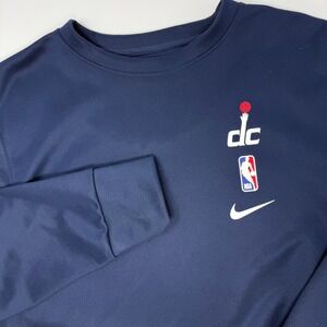 Nike Player Issued Washington Wizards NBA Crew Neck Sweatshirt Men's Small Navy‎